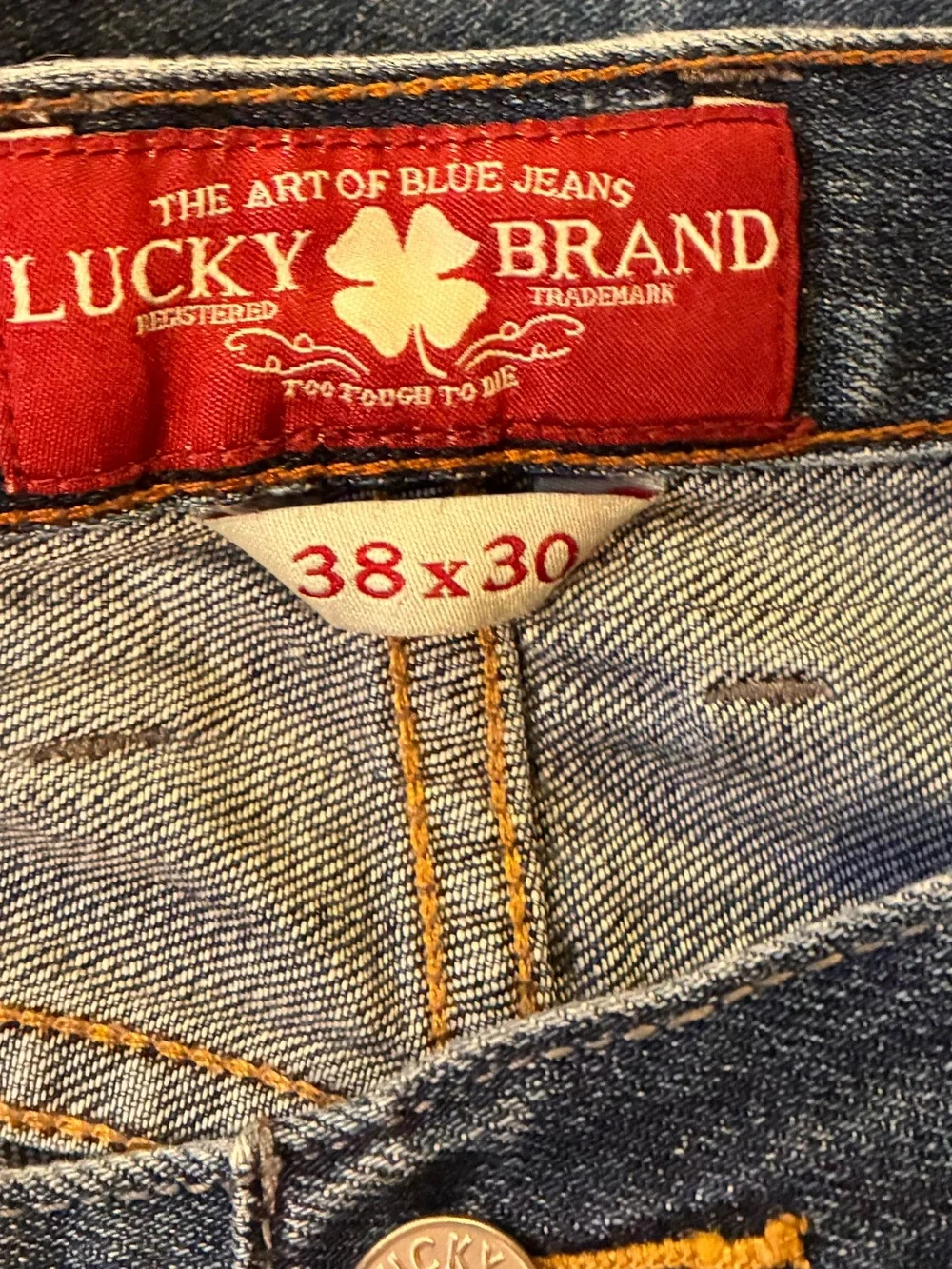 Lucky Brand 361 Vintage Straight Leg Jeans Blue Denim Size 38 x 30